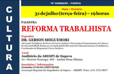 Palestra Reforma Trabalhista