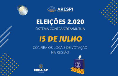 Eleições 2020 Sistema CONFEA/CREA/MÚTUA: Confira os locais de votação na região