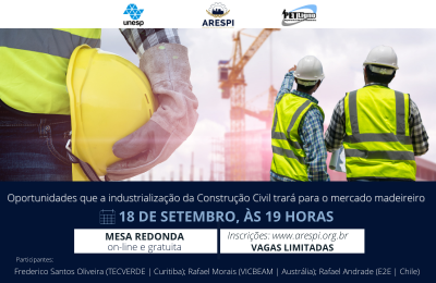 ARESPI e UNESP promovem mesa redonda para discutir a industrialização da construção civil e o mercado madeireiro