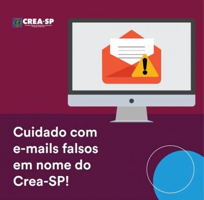 Crea-SP alerta sobre mensagens falsas contendo vírus