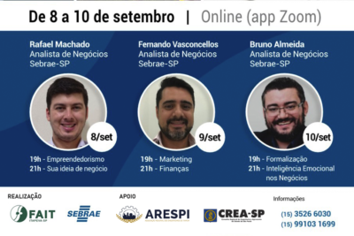 Em parceria com Sebrae, FAIT realiza Atividade de Extensão Universitária com o tema “EMPREENDEDORISMO NA ÁREA DE EXATAS”