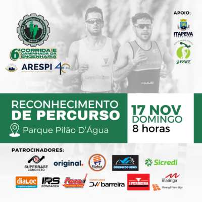 6ª Corrida da Engenharia: Treino de reconhecimento de percurso acontece neste domingo (17)