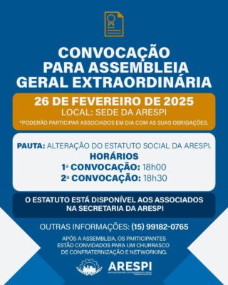 Assembleia Geral Extraordinária da ARESPI
