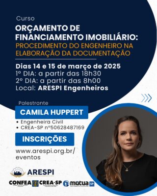 ARESPI anuncia Curso especializado em Orçamento de Financiamento Imobiliário