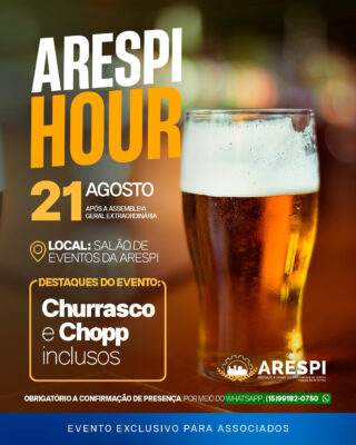 Você é nosso convidado para o ARESPI Hour de agosto!