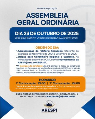EDITAL DE CONVOCAÇÃO – ASSEMBLEIA GERAL ORDINÁRIA