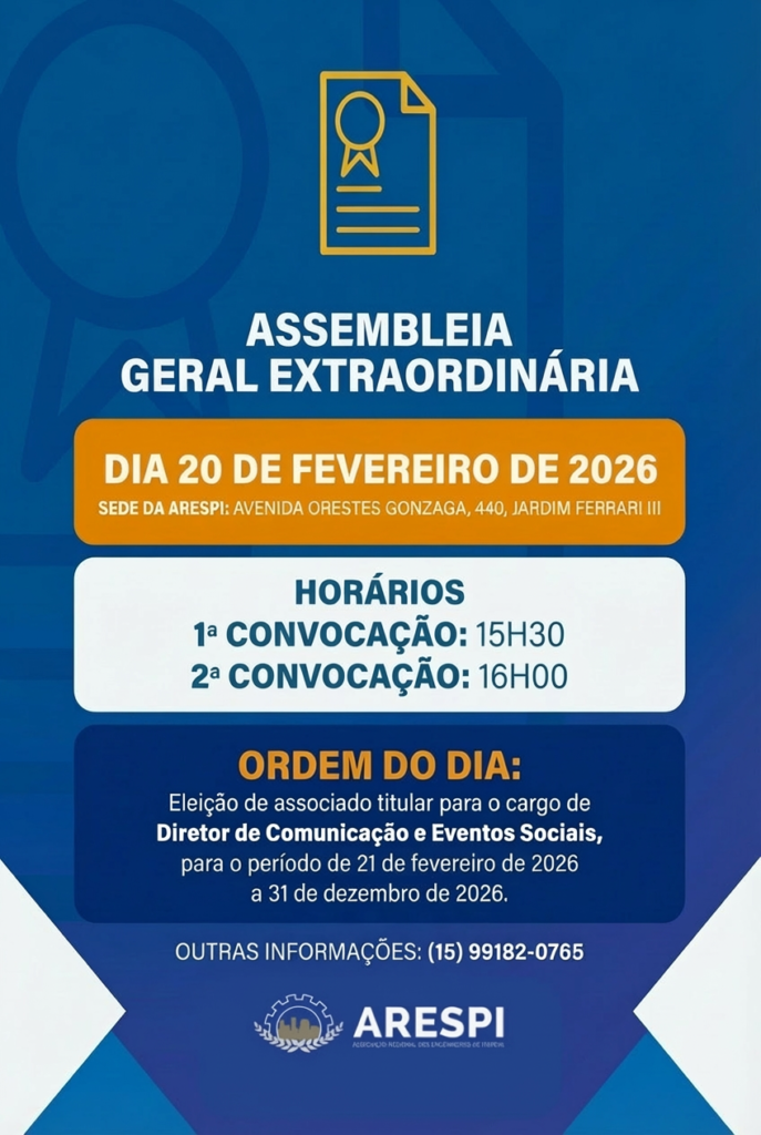 EDITAL DE CONVOCAÇÃO – ASSEMBLEIA GERAL EXTRAORDINÁRIA