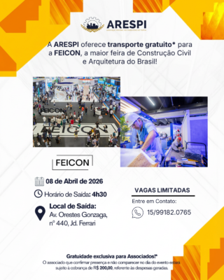 ARESPI oferece transporte para FEICON!